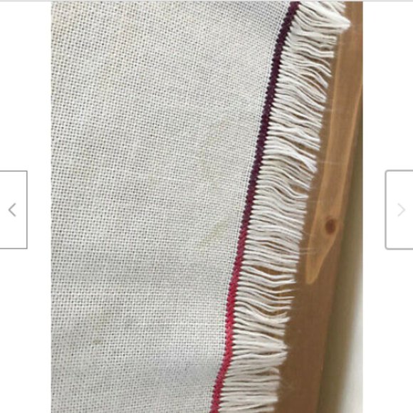 Vtg Hand Embroidered Akle Norweave Scandinavian Flower Table Runner Linen 14x32 - Picture 2 of 5